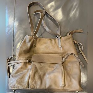 Kooba Everette Classic Beige Leather Shoulder Bag
